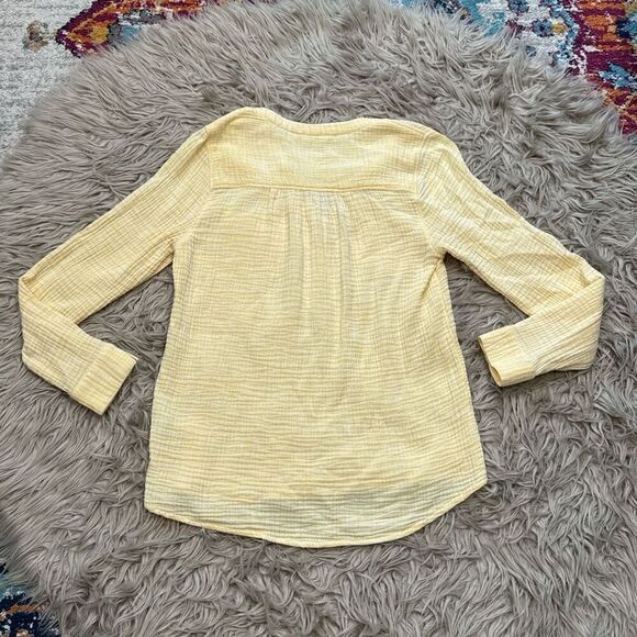 Soft surroundings yellow blouse size small - Picture 5 of 5